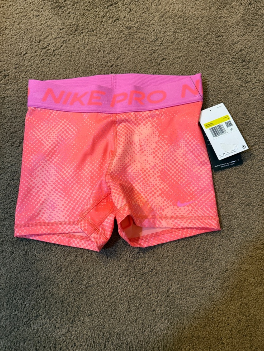 Nike Pro Purple and Coral Performance Shorts Size S NWT